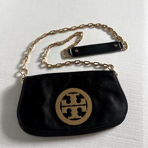 Tory Burch Reva clutch with gold chain